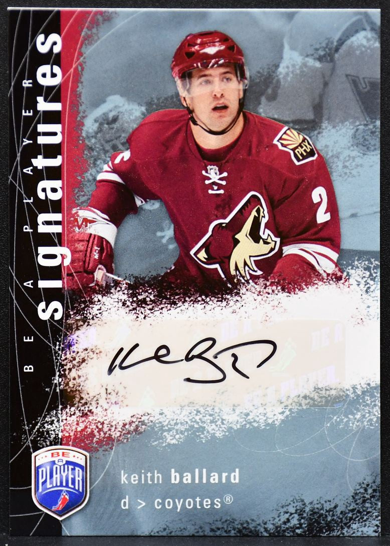 2007-08 Upper Deck Be a Player Signatures Keith Ballard S-KB Coyotes Auto 2759