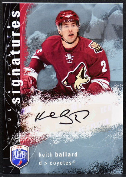 2007-08 Upper Deck Be a Player Signatures Keith Ballard S-KB Coyotes Auto 2759