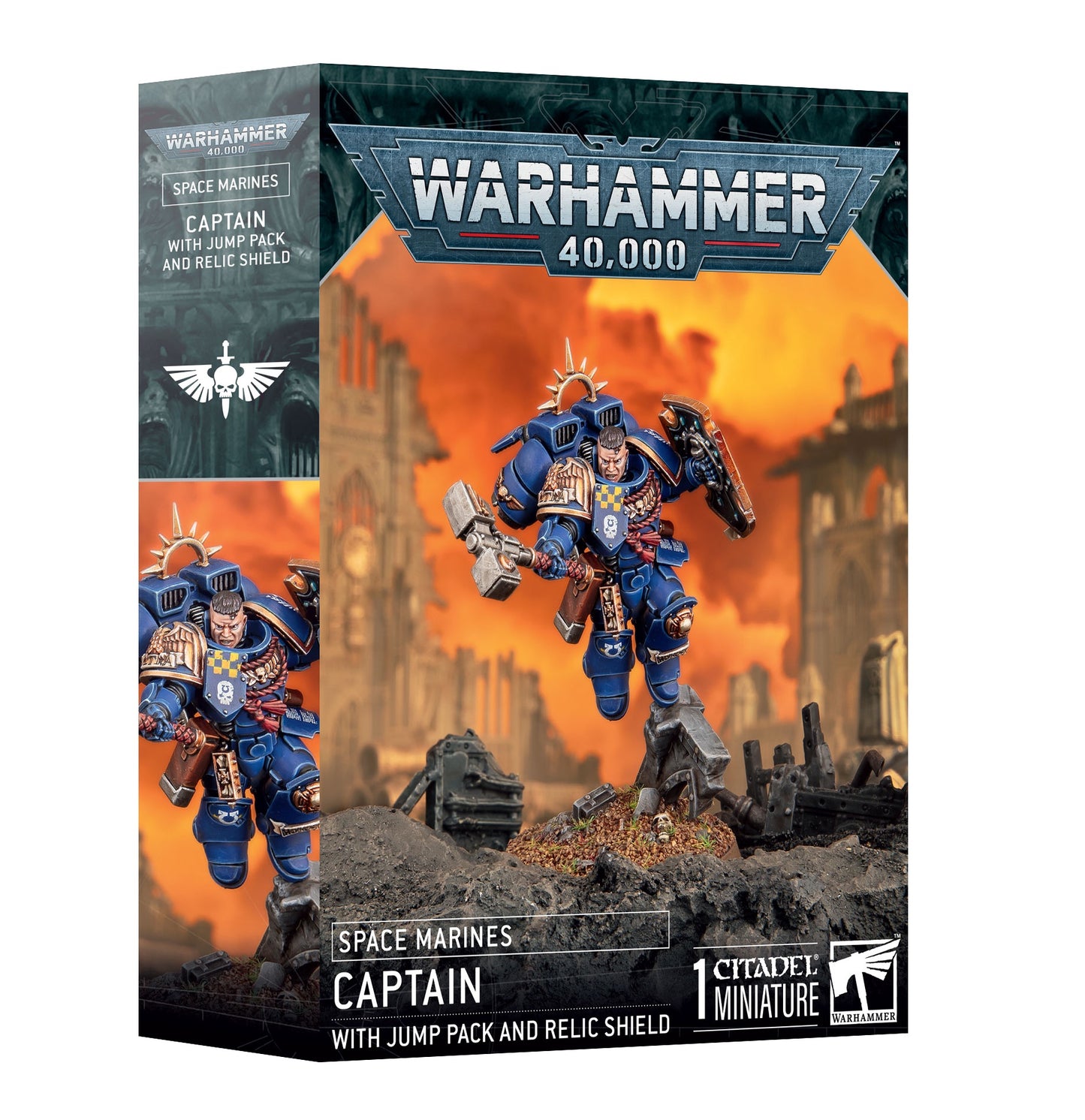 Space Marines Captain With Jump Pack & Relic Shield