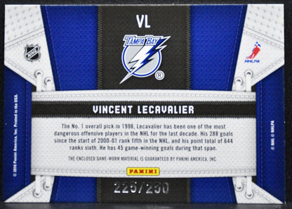 2010-11 Certified FOTG Platinum Blue Lecavalier 225/250 Jersey 5283