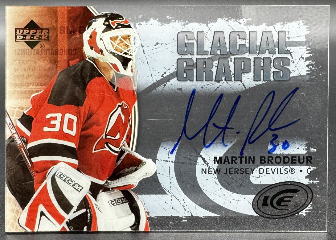 2005-06 UD Ice Glacial Graphs Martin Brodeur GG-MB New Jersey Devils Auto
