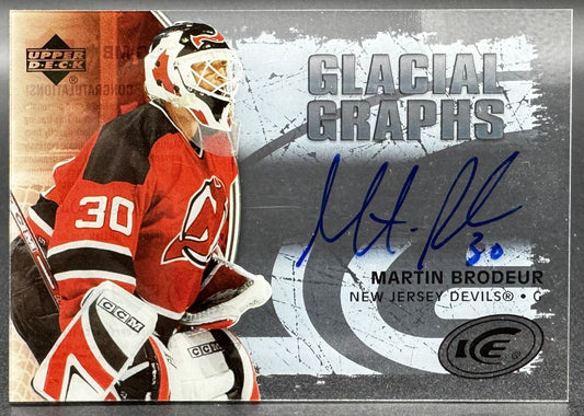 2005-06 UD Ice Glacial Graphs Martin Brodeur GG-MB New Jersey Devils Auto