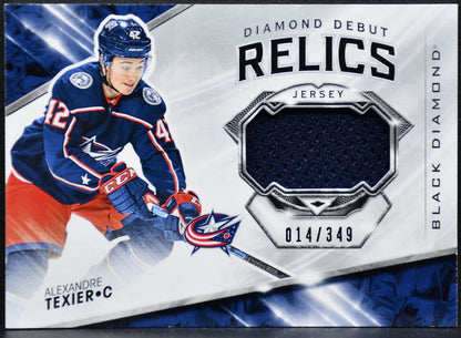 2019-20 UD Black Diamond Debut Relics Texier Jackets RC /349 Jersey 0382