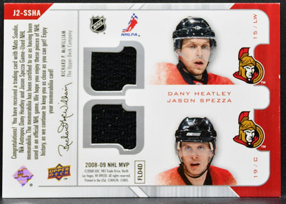 2008-09 UD MVP Two on Jerseys Sundin/Antropov/Heatley/Spezza Jersey 3080