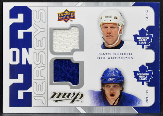 2008-09 UD MVP Two on Jerseys Sundin/Antropov/Heatley/Spezza Jersey 3080