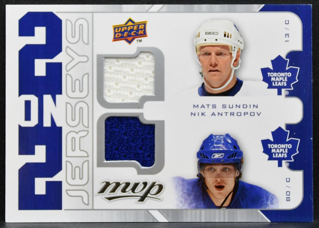 2008-09 UD MVP Two on Jerseys Sundin/Antropov/Heatley/Spezza Jersey 3080