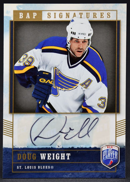 2006-07 UD Be A Player BAP Signature Doug Weight DW Auto