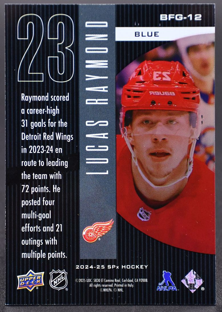 2024-25 SPx Lucas Raymond BFG-12 Detroit Red Wings 009/199