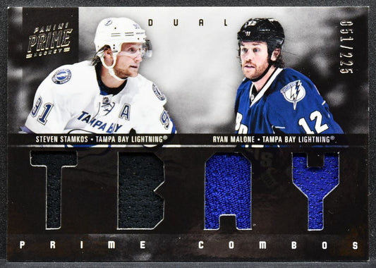 2011-12 Panini Prime Combos Dual Malone/Stamkos Lightning /225 Jersey 3349