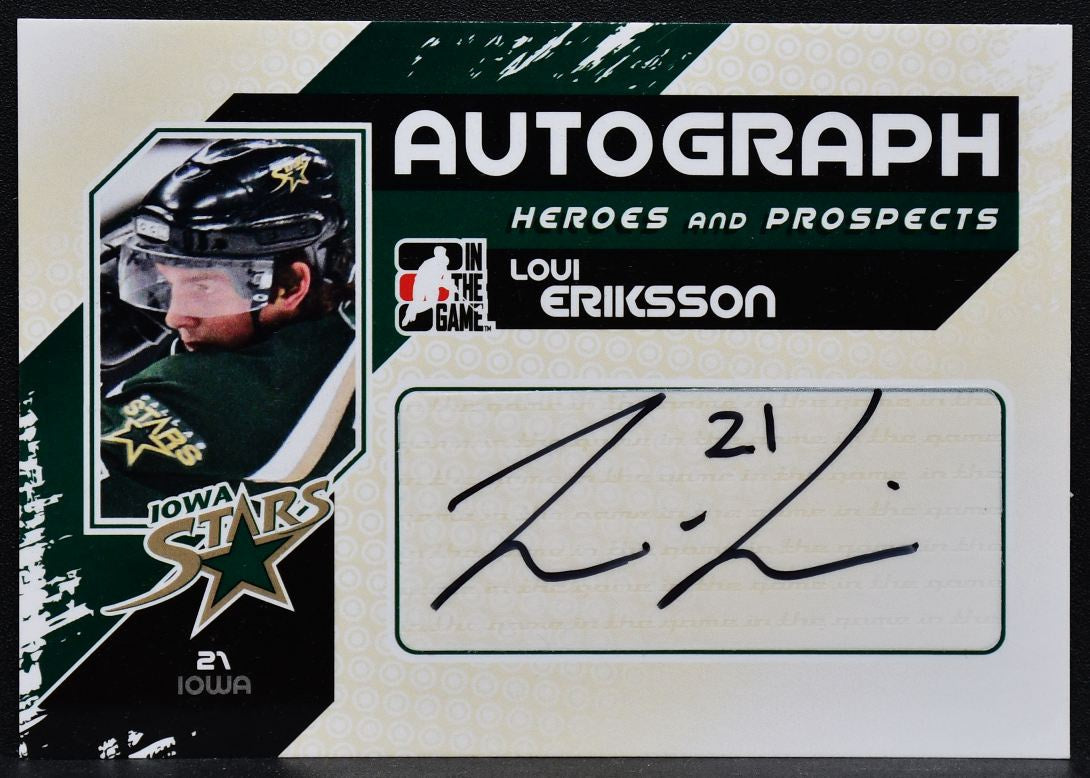 2011-12 In The Game Heroes and Prospects Loui Eriksson A-LER Stars Auto 1271