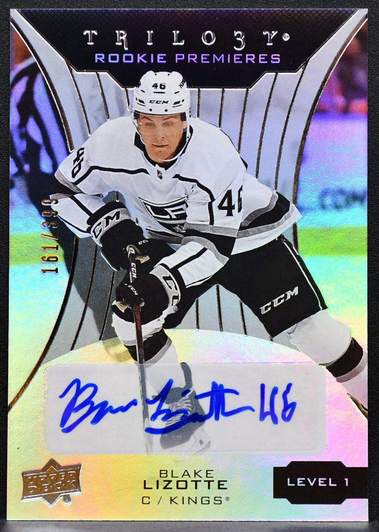 2019-20 UD Trilogy Rookie Premieres Auto Blake Lizotte RC Auto 161/399 7288