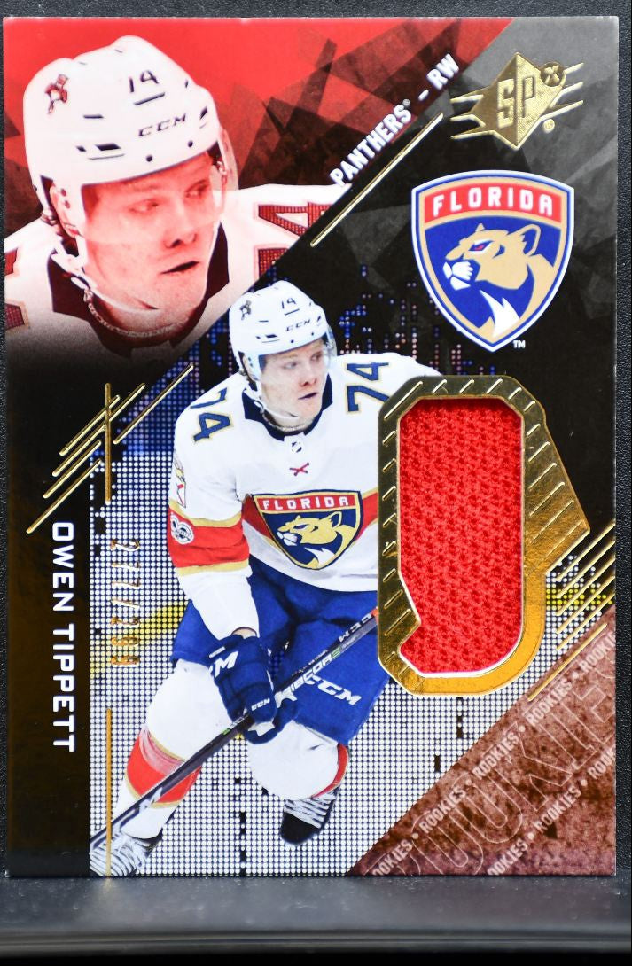 2017-18 SPx Rookies Jersey Owen Tippett R-OT Panthers 277/299 Jersey 3307