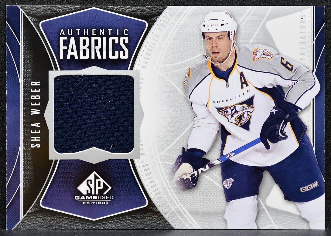 2009-10 SP Game Used Authentic Fabrics Shea Weber AF-SW Predators Jersey 1540