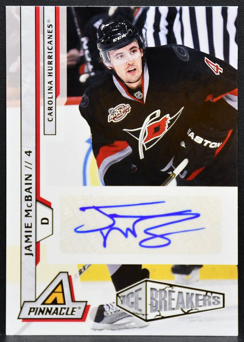 2010-11 Panini Pinnacle Ice Breakers McBain 266 Hurricanes RC Auto 095/299 9307