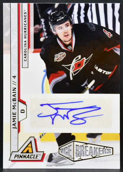 2010-11 Panini Pinnacle Ice Breakers McBain 266 Hurricanes RC Auto 095/299 9307