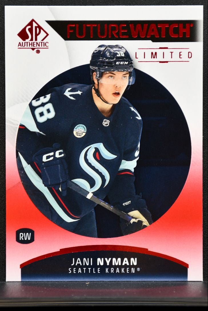 2025-26 SP Authentic Future Watch Limited Red Jani Nyman Seattle Kraken RC 3369