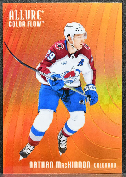 2025-26 Upper Deck Allure Color Flow Red-Orange Nathan MacKinnon Avalanche 4469
