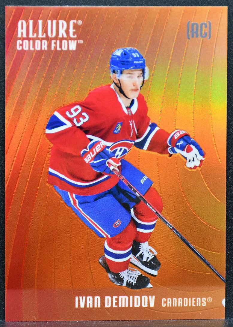 2025-26 UD Allure Color Flow Red-Orange Ivan Demidov CF-22 Canadiens RC 5187