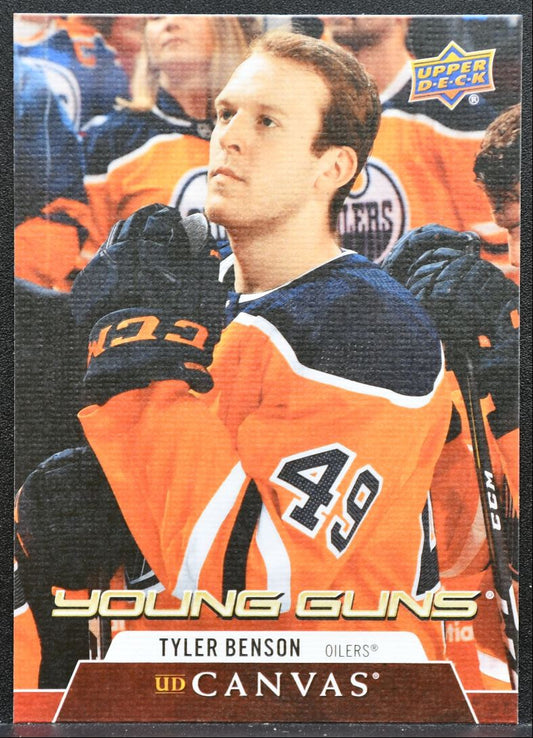 2020-21 Upper Deck Series 1 UD Canvas Young Guns Tyler Benson Oilers RC 1372