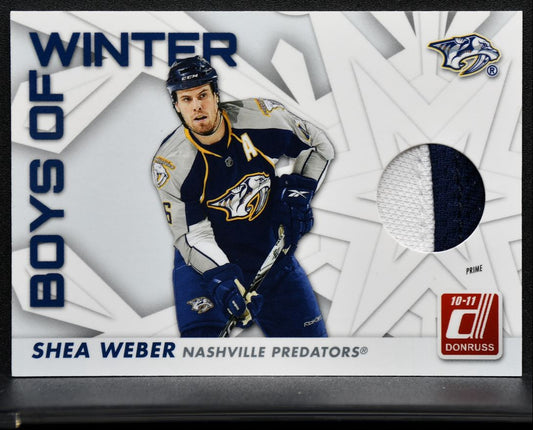 2010-11 Donruss Boys of Winter Threads Prime Shea Weber 42 /100 Patch 3545