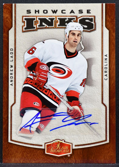 2006-07 Flair Showcase INKS Andrew Ladd I-AL Carolina Hurricanes Auto 0644