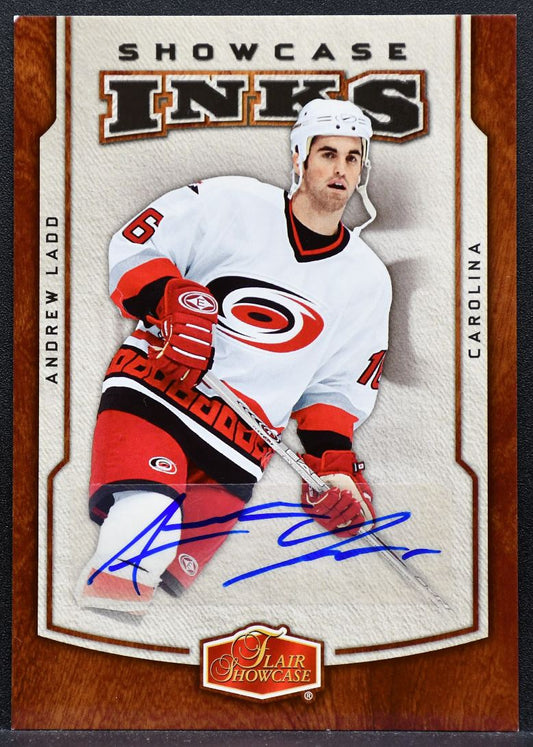 2006-07 Flair Showcase INKS Andrew Ladd I-AL Carolina Hurricanes Auto 0644