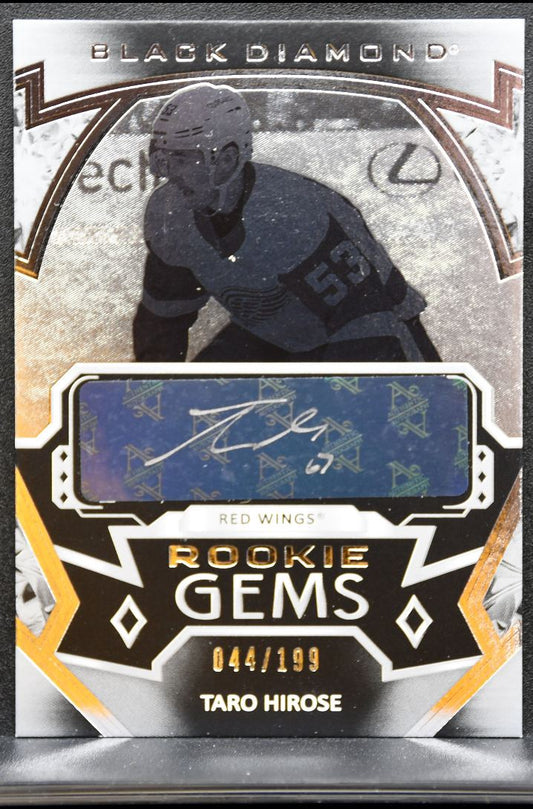 2019-20 UD Black Diamond Rookie Gems Pure Black Hirose Wings RC Auto /199 1592
