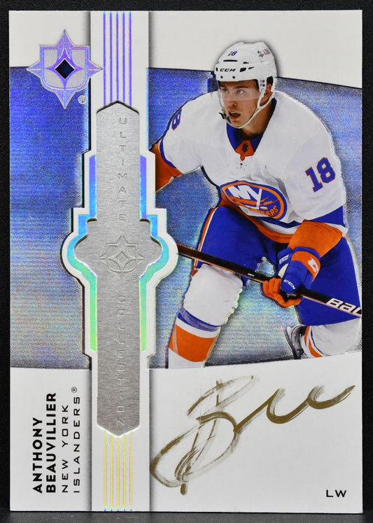 2021-22 UD Ultimate Collection Emblem Auto Anthony Beauvillier Auto 7514