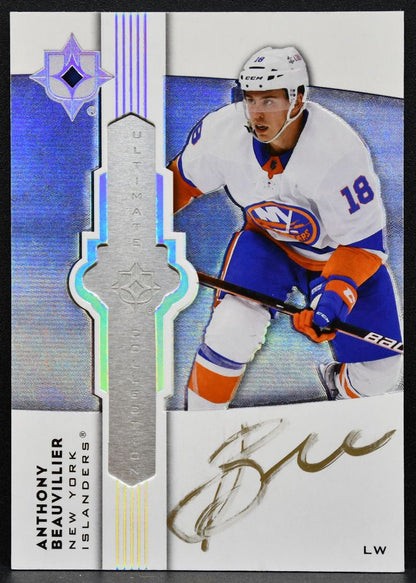 2021-22 UD Ultimate Collection Emblem Auto Anthony Beauvillier Auto 7514