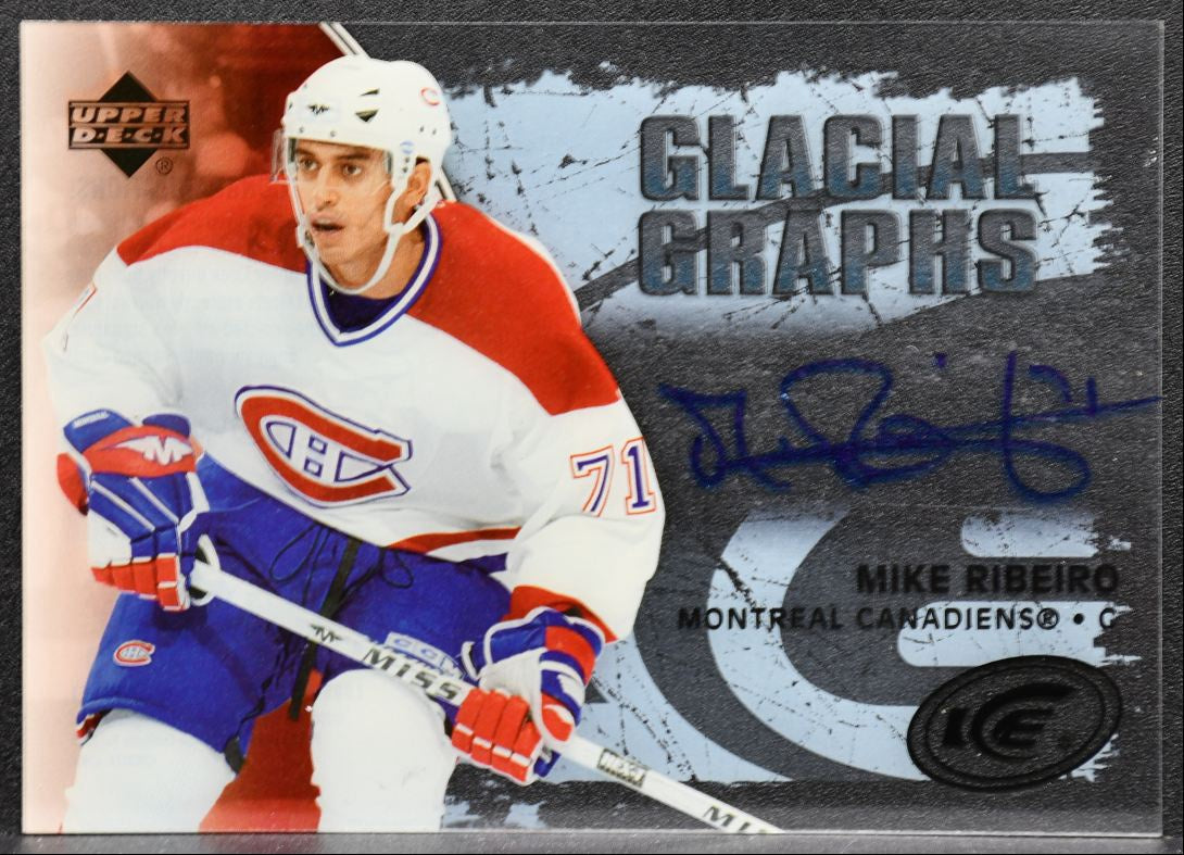 2005-06 UD Ice Glacial Graphs Mike Ribeiro GG-MR Auto 6041