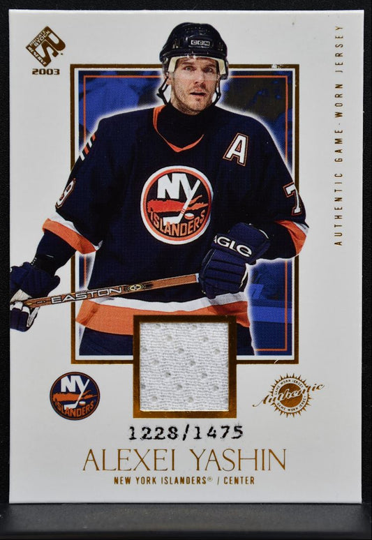 2002-03 Pacific Private Stock Jersey Alexei Yashin 1228/1475 Jersey 1068