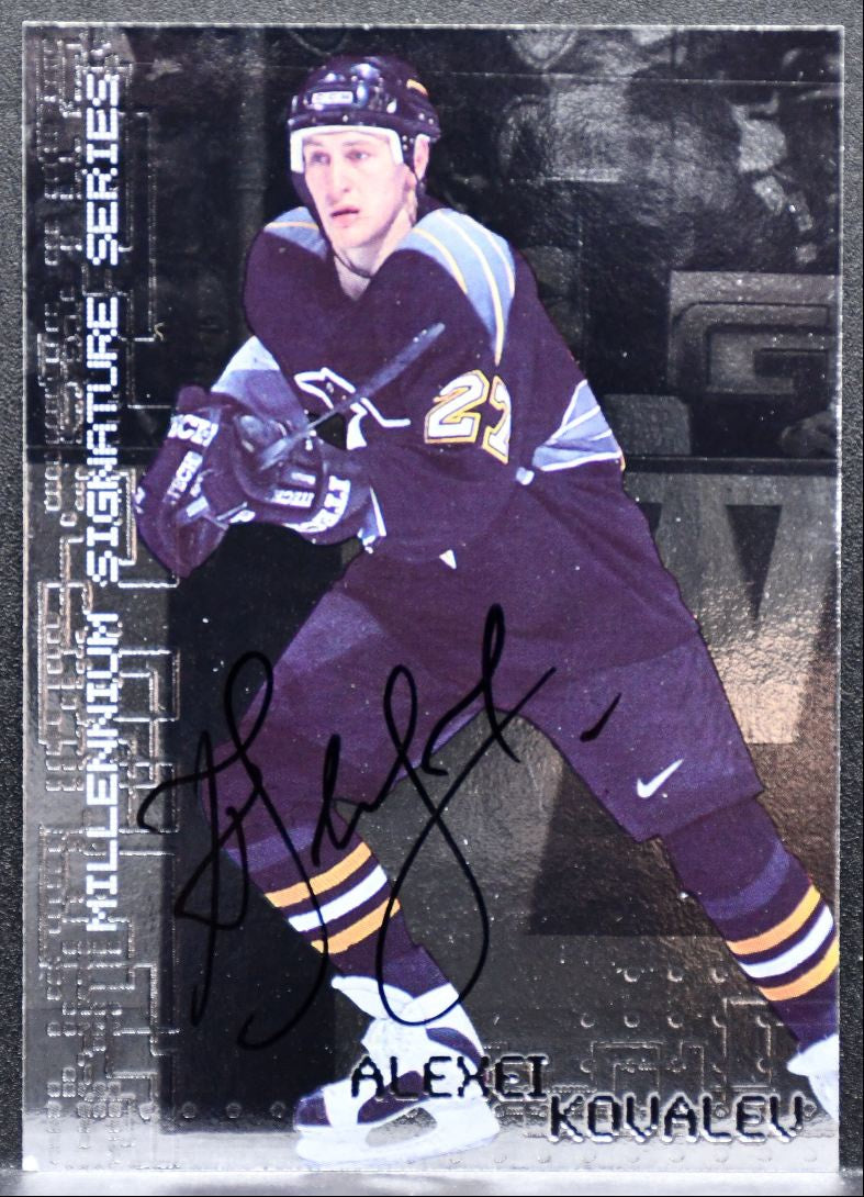 1999-100 In The Game Millenium Signature Series Alex Kovalev Penguins Auto 1243
