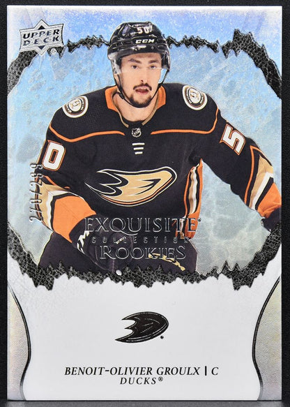 21-22 UD Ice Exquisite Collection RCs Benoit-Olivier Groulx R-27 Ducks RC /299 8877
