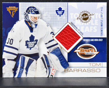 2001-02 Pacific Private Stock Titanium Draft Edition Jersey Barrasso Jersey 3056