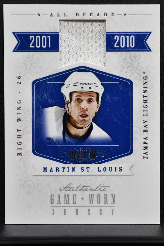 2010-11 Panini Dominion All Decade Jersey Martin St. Louis MS /99 Jersey 8496