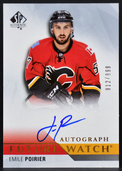 2015-16 SP Authentic Future Watch Emile Poirier 234 Flames RC Auto 912 /999 1592