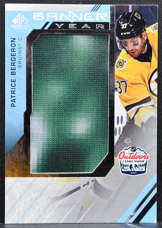 2021-22 SPGU 2021 NHL Lake Tahoe Games Banner Year Relics Bergeron Jersey 6354