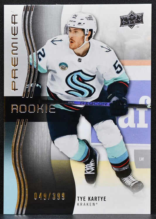 2023-24 Upper Deck Premier Rookie Tye Kartye 103 Seattle Kraken RC 049/399 0405