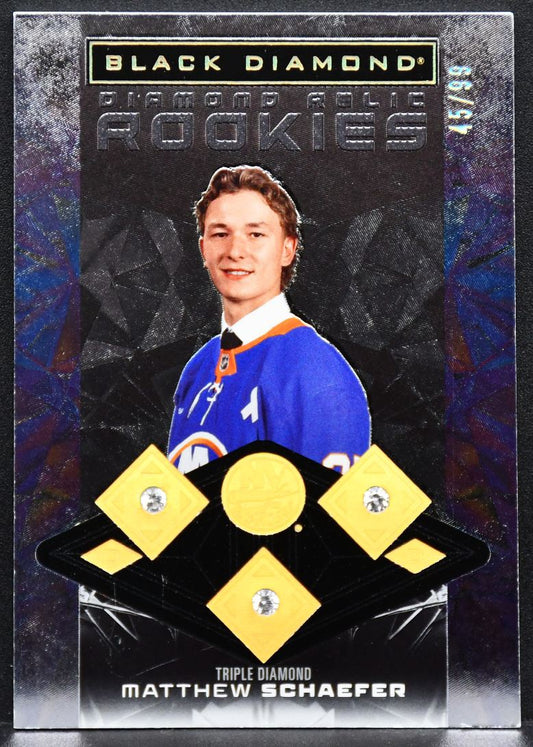 2025-26 UD Black Diamond Relic Rookies Triple Diamond Matthew Schaefer BDR-MS 99