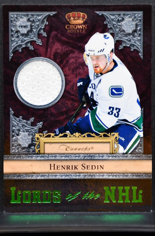 2010-11 Panini Crown Royale Lords of the NHL Henrik Sedin 11 Canucks Jersey 5791