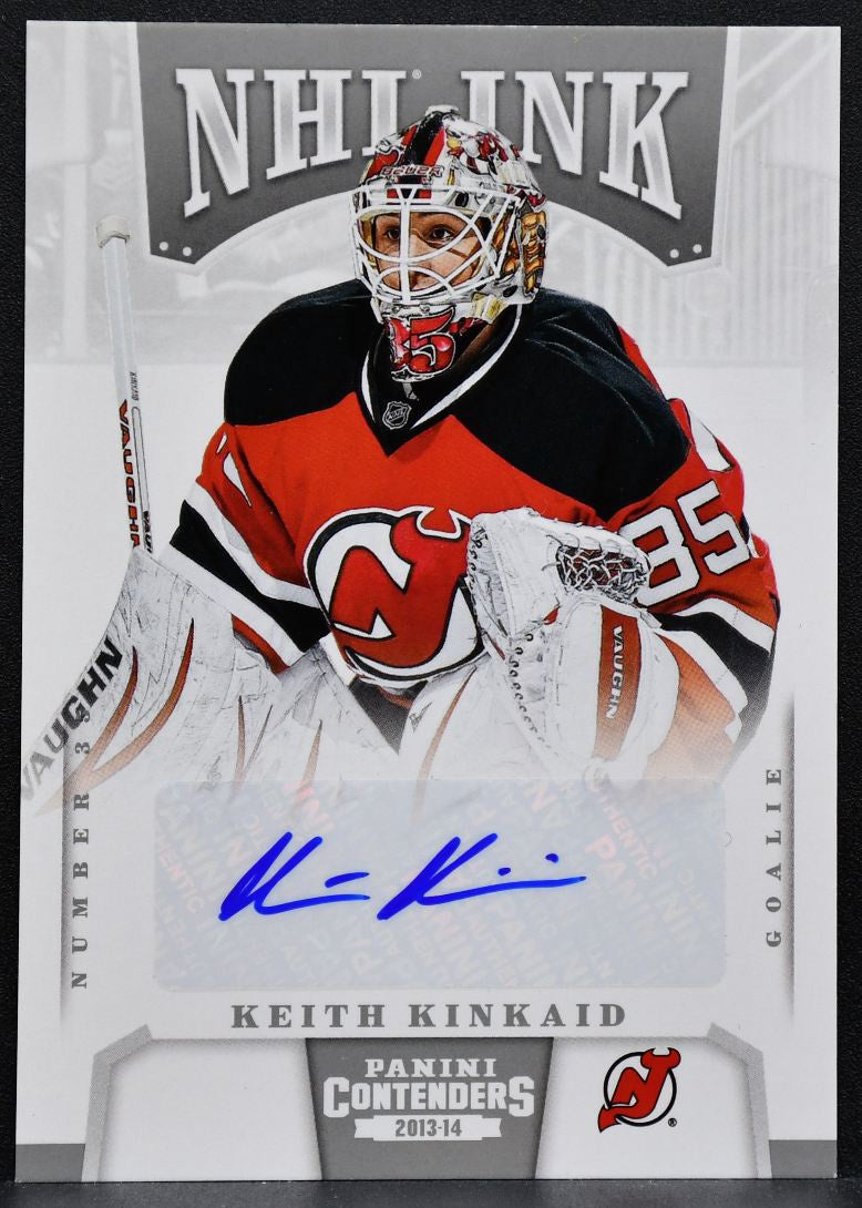 2013-14 Panini Contenders NHL Ink Keith Kinkaid I-KK New Jersey Devils Auto 2073