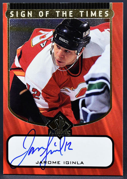 1998-99 SP Authentic Sign Of The Times Jarome Iginla JI Auto