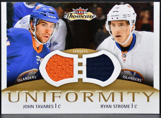 2013-14 Fleer Showcase Uniformity Ryan Strome/John Tavares Islanders Jersey 0962