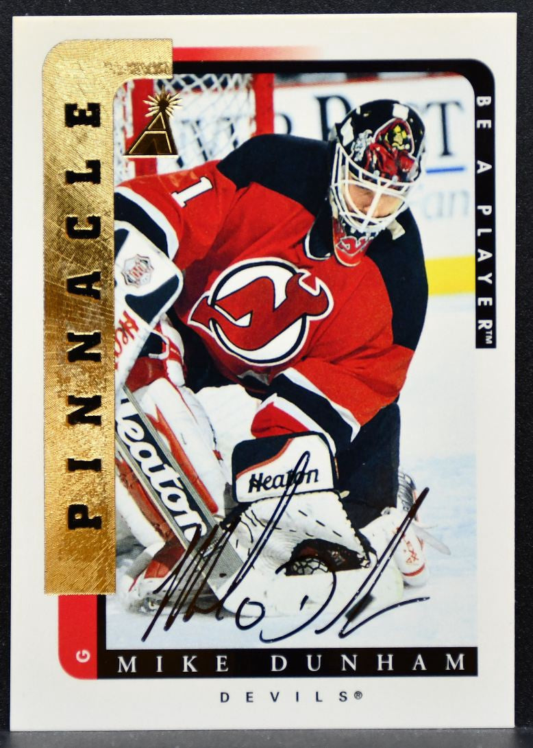 1996-97 Pinnacle Be a Player Autographs Mike Dunham New Jersey Devils Auto 6754