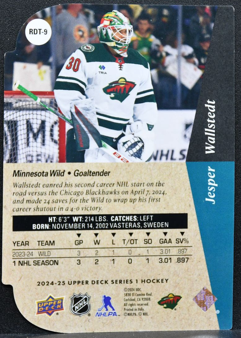 2024-25 UD Series 1 1994-95 Rookie Die Cuts Jesper Wallstedt Wild RC 3967