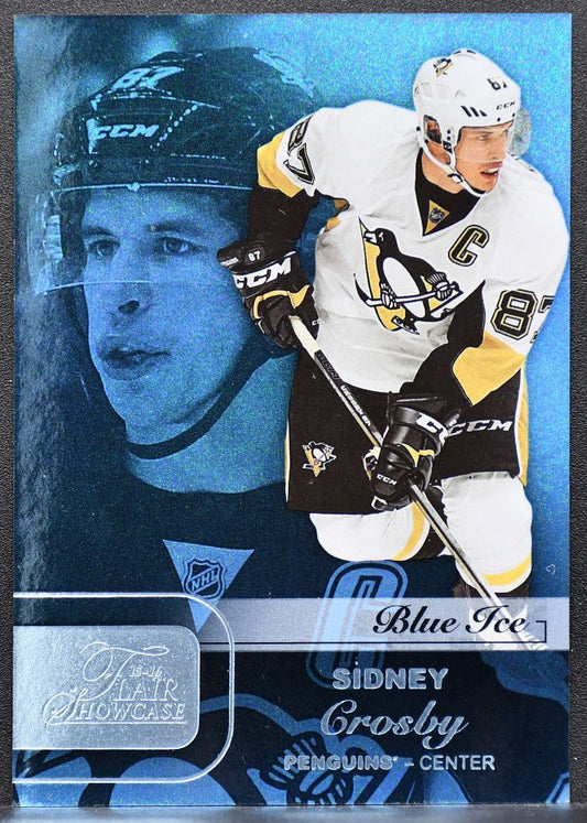 2015-16 Fleer Showcase Flair Blue Ice Sidney Crosby 1 Pittsburgh Penguins 92/99 3124