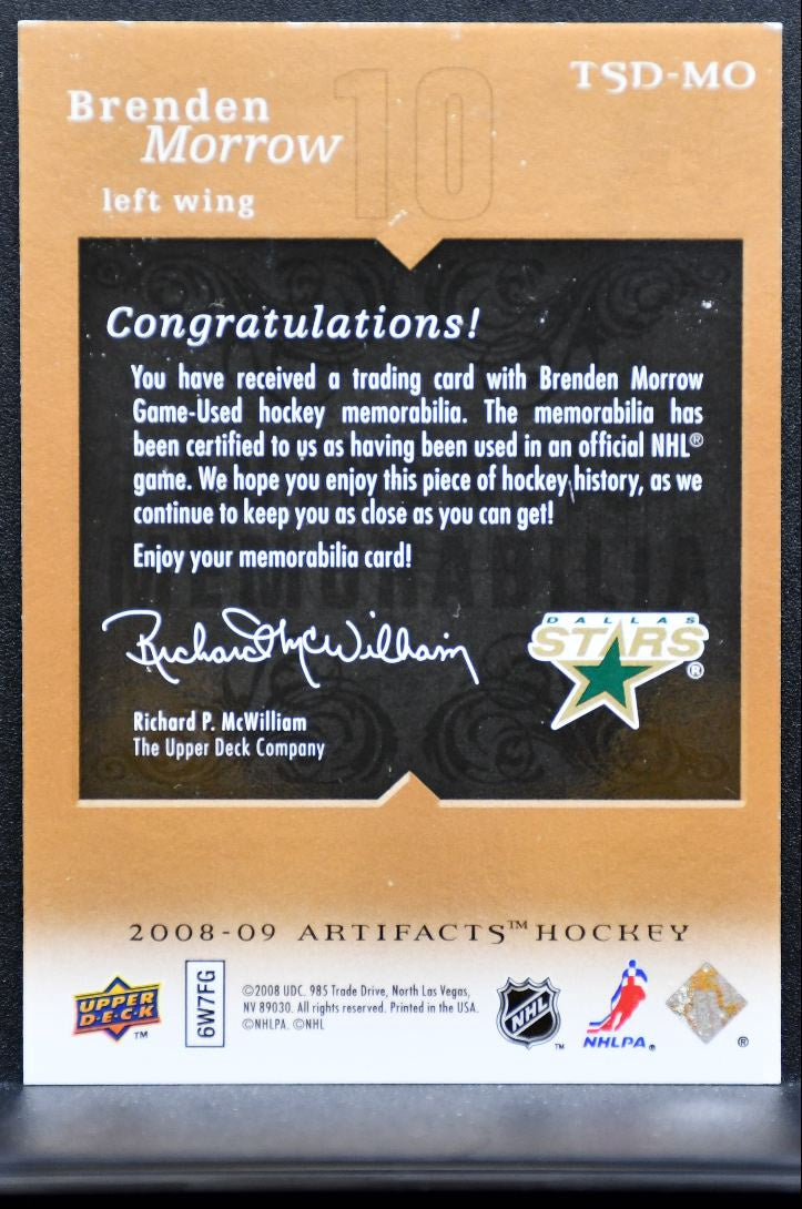 2008-09 UD Artifacts Treasured Swatches Brenden Morrow Stars 052/199 Jersey 7177