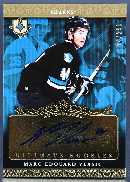 2006-07 Ultimate Collection Marc-Edouard Vlasic 129 San Jose Sharks RC Auto /299
