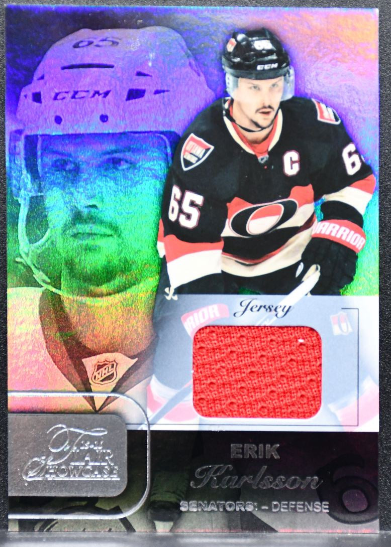 2015-16 Fleer Showcase Flair Erik Karlsson 6 Ottawa Senators Jersey 7706