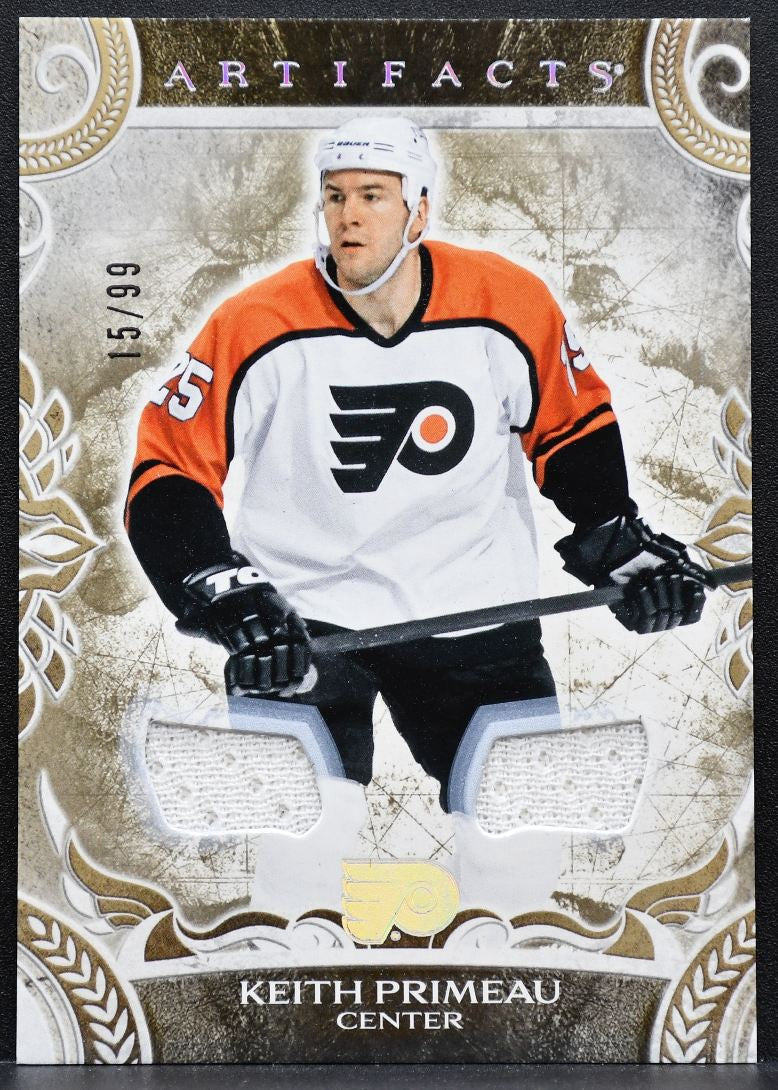2024-25 UD Artifacts Gold Material Keith Primeau 160 Flyers 15/99 Jersey 2553